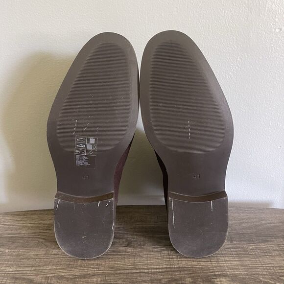 H&M Men’s Dark Brown Faux Suede Ankle Chelsea Pull On Boots Size 8.5 - Picture 7 of 10